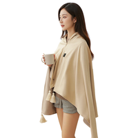 梦多福 电热披肩发热暖身毯 USB加热盖毯 150*80cm 雪松杏