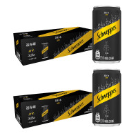 可口可乐 怡泉 Schweppes 无糖零卡苏打水 200ml*12罐*2