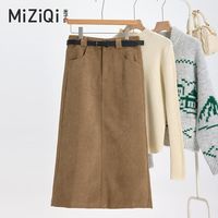 MIZIQI/米子旗 灯芯绒 女士半身裙