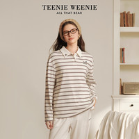  TEENIE WEENIE 莫代尔棉 女士睡衣 黄咖条纹 【活力学院小熊|套头】女|长袖长裤 L