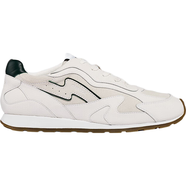 GEOX 舒适百搭圆头厚底运动低帮男鞋 白色