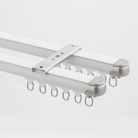 纳米静音窗帘轨道顶装侧装单层双层滑轨加厚铝合金窗帘配件窗帘杆