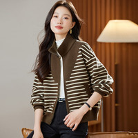  Gemila/歌米拉 立领 女士针织开衫 咖色 XL