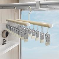 芙号 不锈钢袜子晾衣架 多夹子防滑无痕内衣裤袜夹 家用阳台一字型