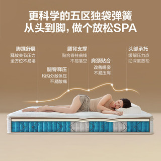  QuanU/全友 静音独袋弹簧 乳胶床垫  20-25cm（含） 弹簧床垫 软硬适中 180*200cm