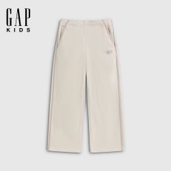 Gap 男童2026春季新款logo字母松紧腰阔腿卫裤儿童装针织裤861594