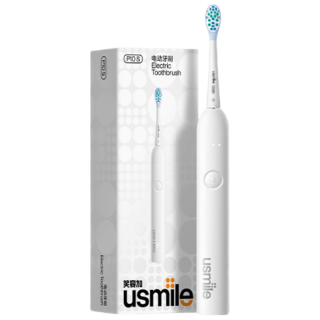 usmile 180天长续航 电动牙刷 缓震清洁刷头  晨雾白 2支