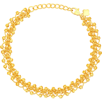 CHOW TAI FOOK 周大福 EOF1239 蕾丝满天星足金手链 15cm 9.45g