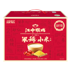 江中食疗 江中猴姑米稀小米红枣米糊24天720g早餐养胃代餐猴头菇米糊礼盒