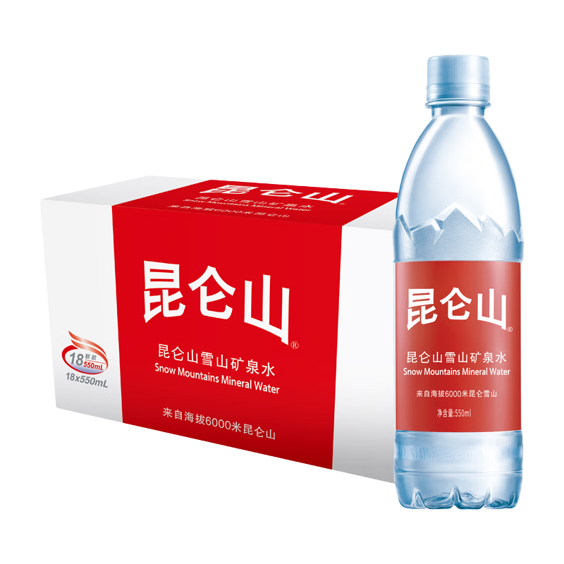 昆仑山雪山矿泉水 500ml*18瓶