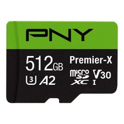 PNY 512GB MicroSDXC存储卡 A2高速 U3V30 Class10 读100MBs写90MBs 4K超高清 手机平板无人机相机