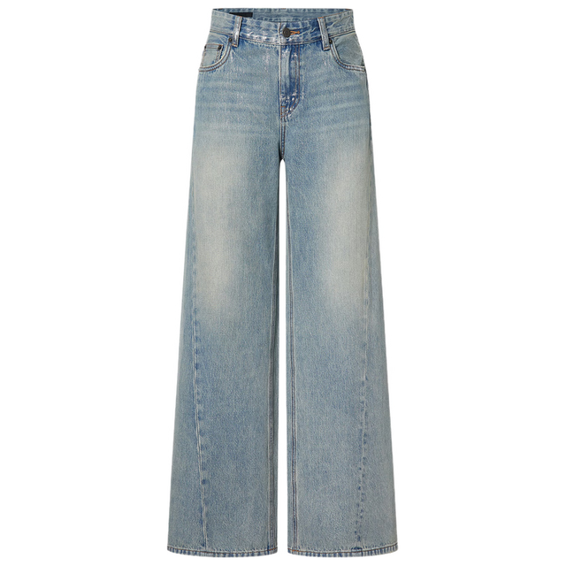 MO&Co. 经典洗磨靛蓝 女士牛仔裤