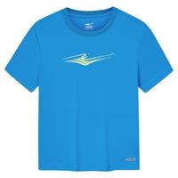  ERKE/鸿星尔克 速干 儿童短袖T恤  浮潜蓝-【冰立方-透气速干】 170