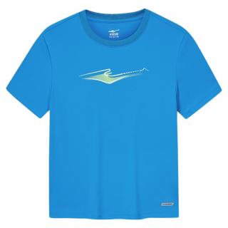 鸿星尔克 速干 儿童短袖T恤  浮潜蓝- 170