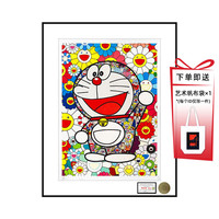 三为 Death NYC亲笔签名限量版画 哆啦A梦装饰画