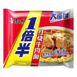 康师傅 方便面  一倍半 红烧牛肉面5包
