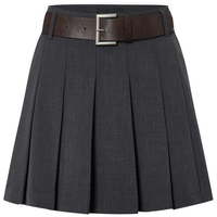 MO&Co. 宽褶A字 女士半身裙+素皮腰带