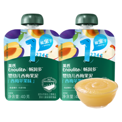 英氏 Engnice）畅润多西梅泥40g*2袋 婴儿水果泥苹果果泥宝宝辅食零食外出速食