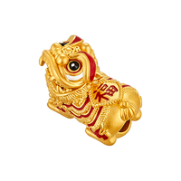3DG Jewellery/金至尊 珐琅硬金 黄金转运珠吊坠