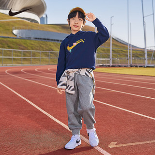  NIKE/耐克 纯棉 儿童套装 靛蓝色 【纯棉毛圈】 （1849） 120 /60 【身高110-116cm】