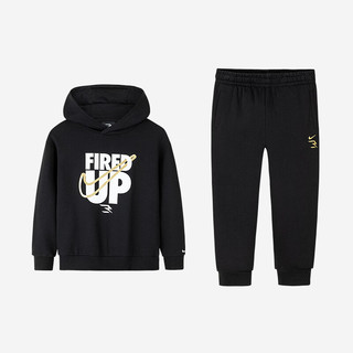  NIKE/耐克 纯棉舒适 儿童套装 正黑色 【春秋纯棉舒适】 140 /68 【身高128-140cm】