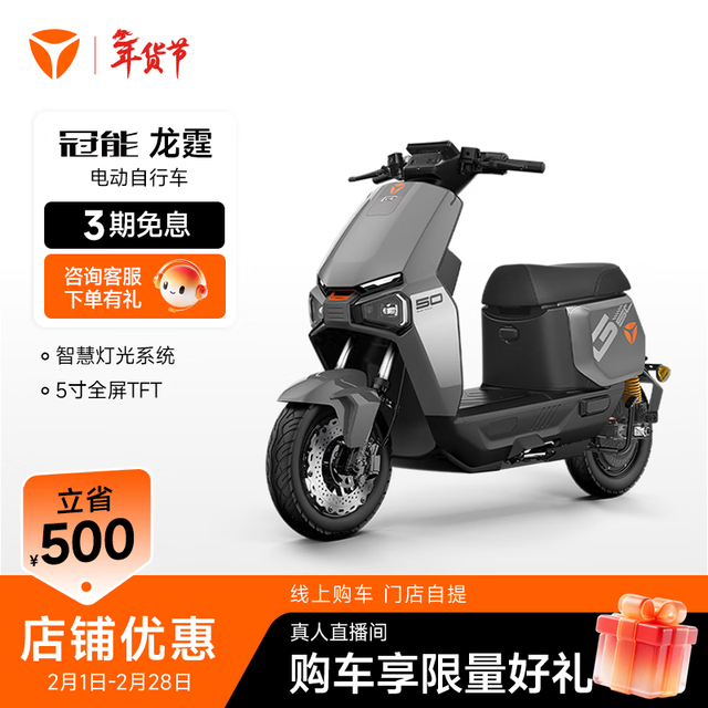 雅迪 冠能龙霆Y-G 电动自行车