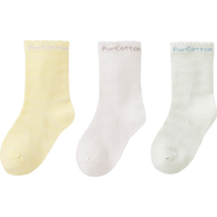  Purcotton/全棉时代 抗菌 儿童袜子 6-12月 （12cm-14cm）