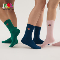 鲜果布衣 「鲜果布衣·刺绣工艺」男女休闲学院风运动潮流棉袜