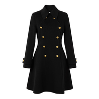  CHIU·SHUI/秋水伊人 简约廓形 女士羊毛大衣 大红 M