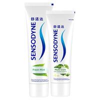 SENSODYNE 舒适达 基础护理系列 牙膏套装 (清新薄荷120g+多效臻护100g)
