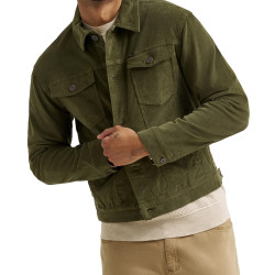 Wrangler 男式灯芯绒卡车司机夹克