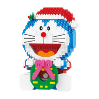  ALO 哆啦A梦主题 积木拼装玩具+圆底板+起件器  16302圣诞驯鹿1085颗粒+圆底板+起件器+竹