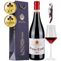 Saint Tinge/圣汀格 原瓶 干红葡萄酒 酒杯 单瓶配一个酒杯装 750ml*1