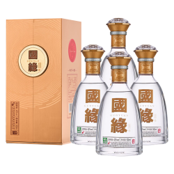 今世缘 国缘对开白酒送礼 42度 500mL 4瓶 整箱装