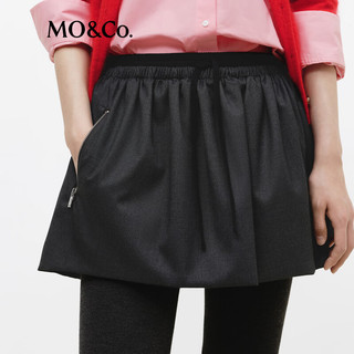  MO&Co./摩安珂 弹力松紧腰 女士半身裙 拉链插兜