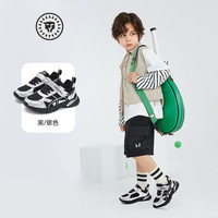  TARANIS/泰兰尼斯 透气网面 儿童运动鞋 黑/银 30 适合脚长19cm