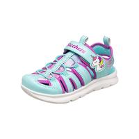 SKECHERS/斯凯奇 防滑 儿童运动凉鞋 女童/青绿色/多彩色/TQMT 30