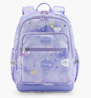 卡拉羊 小学生1-4级减负大容量书包薰衣草紫