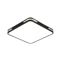  V-POWER 三色变光 LED吸顶灯  【黑方款】卧室40*40cm三色72w适8-15平 三色可调 35㎡