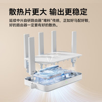中兴 巡天BE3600Pro 双频3600M 家用路由器 Wi-Fi 7 白色 单个装