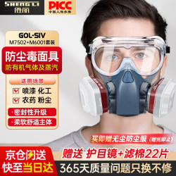 胜丽 M7502硅胶防毒面具防有机气体喷漆防护面罩化工煤矿配6001过滤盒