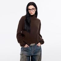 MISS SIXTY 牦牛绒针织衫复古高领简约气质纯色毛衣女士