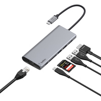 belkin 贝尔金 F4U092BTSGY Type-C拓展坞 六合一 0.12m 灰色