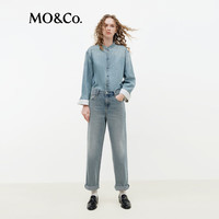 MO&Co./摩安珂 新中式 女士牛仔裤 红珠绳腰带