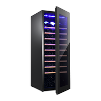 SICAO/新朝 恒温恒湿 红酒柜 实木层架 全镜面玻璃 82瓶