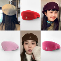 KANGOL 袋鼠 男女同款 羊毛经典刺绣小标复古贝雷帽