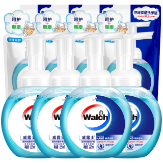 威露士 泡沫抑菌洗手液套装袋装 清新香气手感细腻 有效抑菌99.9%