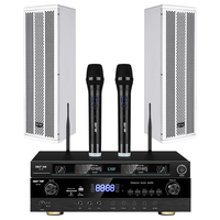  SAST/先科 蓝牙 会议室音响设备套装+蓝牙功放+壁挂音箱+无线麦克风  白色