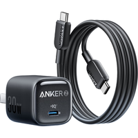 Anker/安克 氮化镓PD30W 充电器套装+数据线 单Type-C口 线充套装 黑 30W