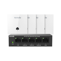 Tenda/腾达 全屋覆盖 WiFi6面板AP套装+5口PoE·AC路由器+4AP
